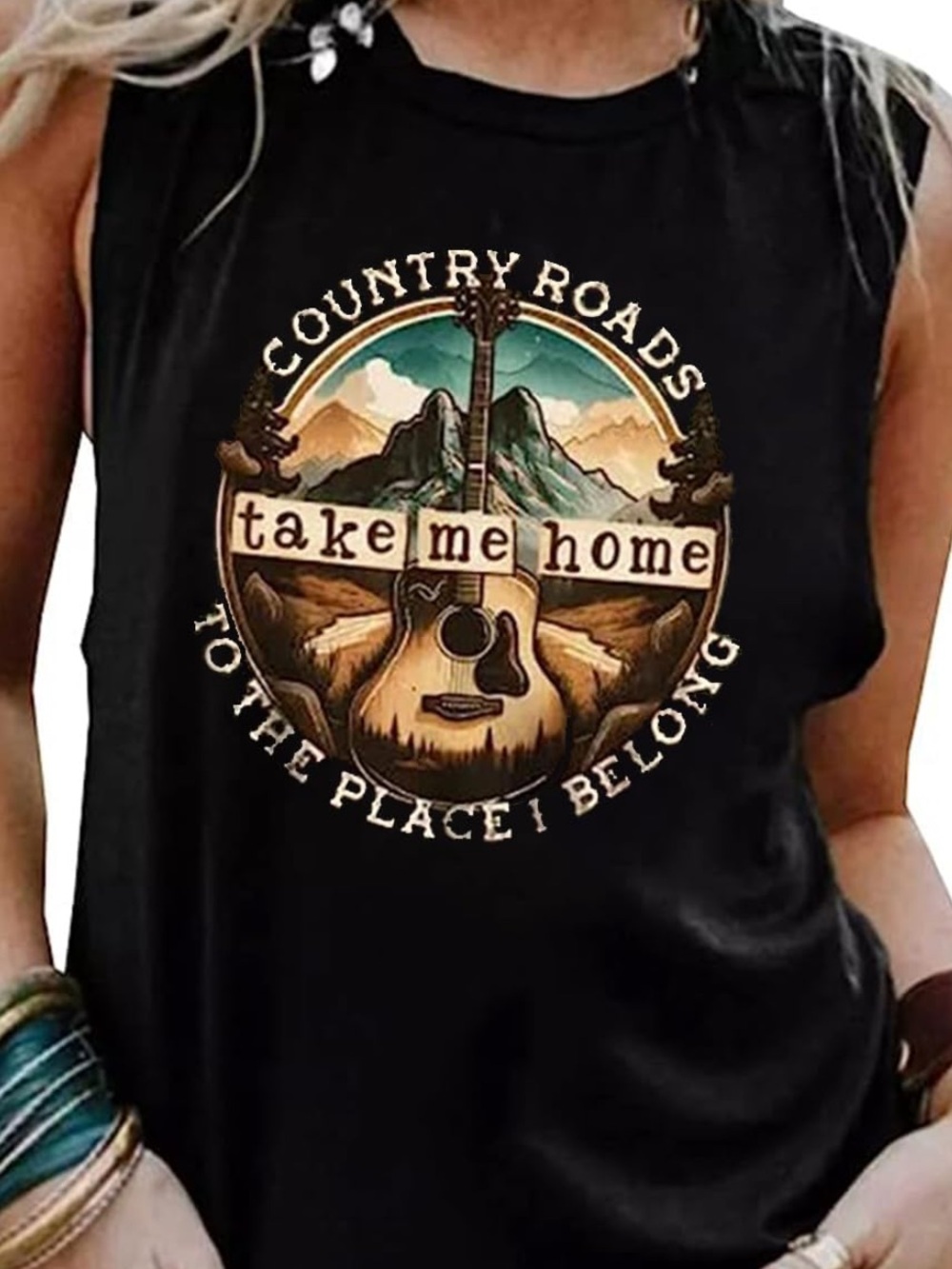 Country Roads 'Take Me Home' Graphic Muscle Tank - Grey